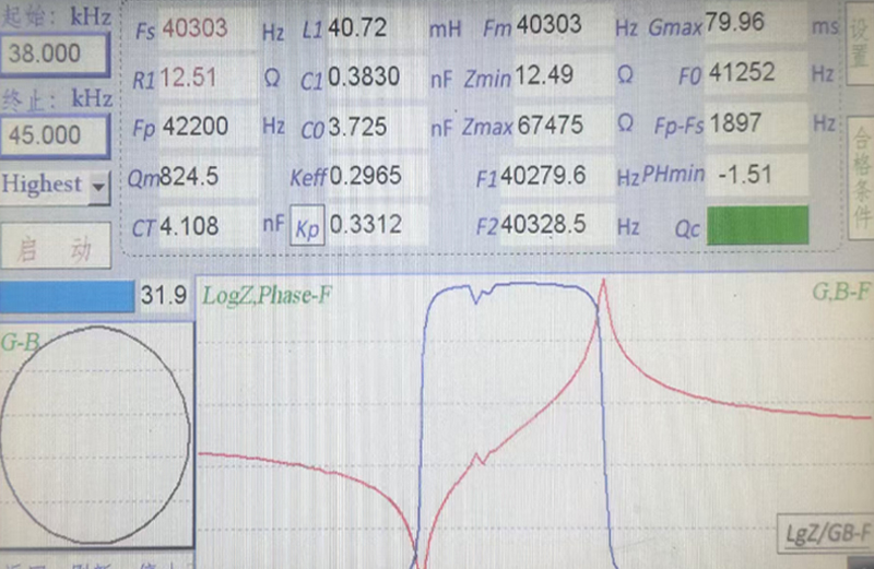 40KHz超声波清洗换能器阻抗分析.jpg